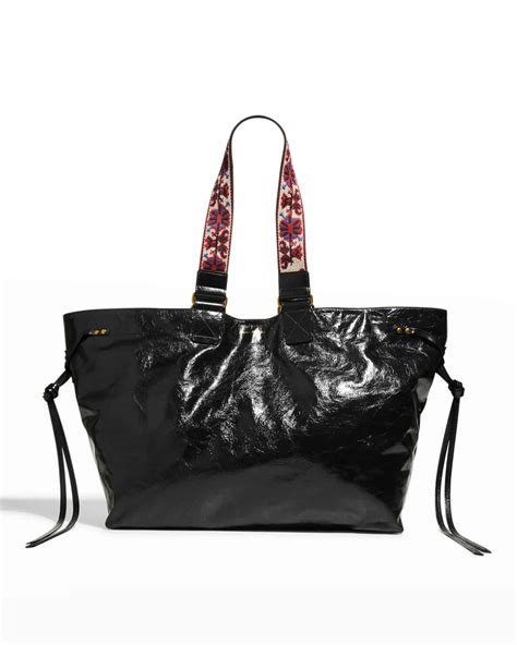 Isabel Marant Wardy Shiny Leather Tote Bag We Select Dresses