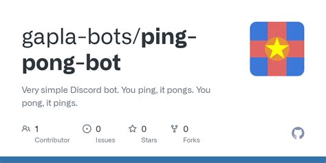 Github Gapla Botsping Pong Bot Very Simple Discord Bot You Ping