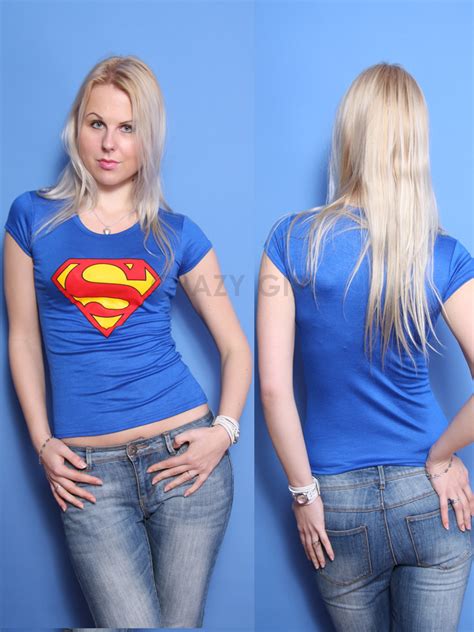 New Womens Girls Short Sleeve Superman Crop Top Dress T Shirt Size Smlxl 8 16 Ebay