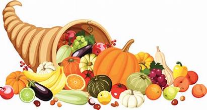 Thanksgiving Cornucopia Clipart Autumn Fruits Vegetables Clip