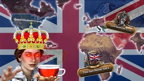 Queen Elizabeth Ii Reunites The British Empire Hearts Of Iron 4 Vanilla Gameplay Youtube