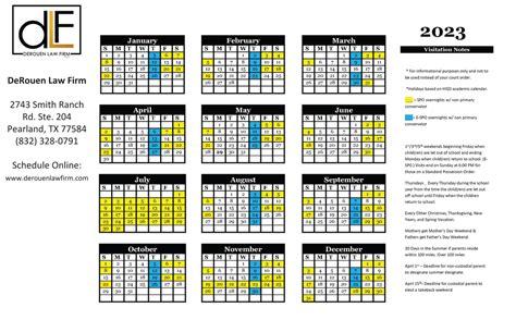 Standard Custody Calendar Texas Cele Meggie
