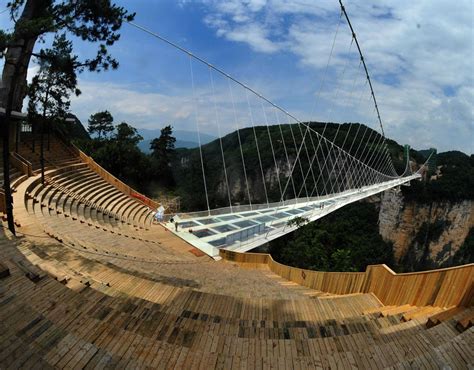 The Glass Bridge At The Grand Canyon Of Zhangjiajie National Forest