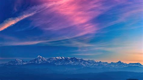 Mountains In Colorful Sunset Wallpaper 4k Ultra Hd Id4894