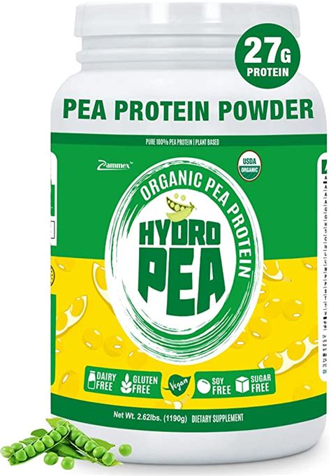 Hydropea 100 Pure Organic Hydrolyzed Pea Protein Powder Easy To Digest Plant Based Vegan