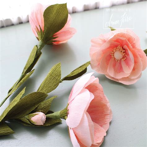 A Martha Stewart Style Diy Crepe Paper Flower Roses Tutorial With Aimee