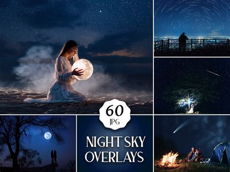 60 Night And Starry Sky Overlays For Photoshop Dark Cloudy Sky