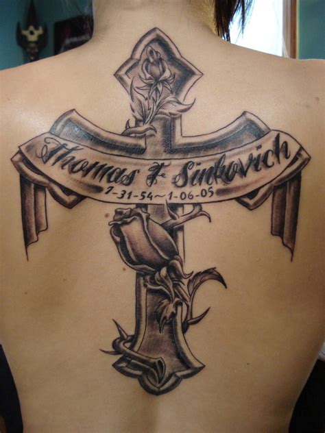 Cross Memorial Tattoo