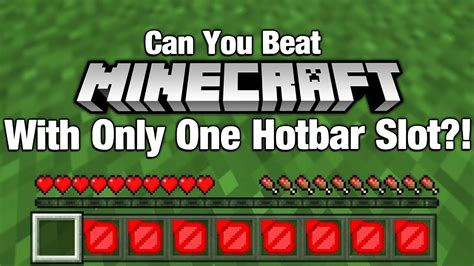 Can You Beat Minecraft With Only One Hotbar Slot Hard Challenge