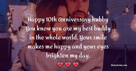 40 Heart Touching 10th Anniversary Wishes Status Messages And