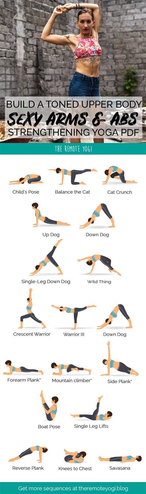 Yoga For Strong Abs And Arms Free Printable Pdf Strength Yoga Yoga