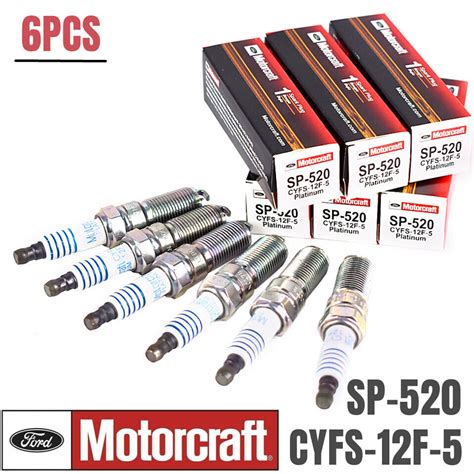 6pcs Sp520 Platinum Spark Plugs Cyfs 12f 5 For Ford Motorcraft Sp 520