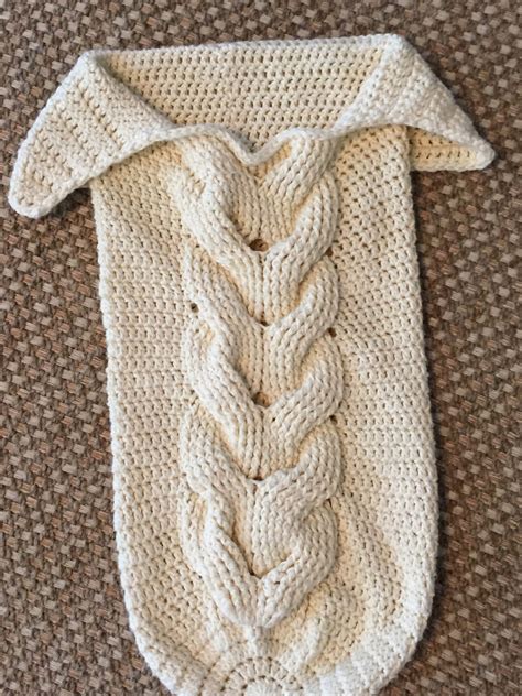 Skein And Hook Free Crochet Pattern Cabled Baby Cocoon