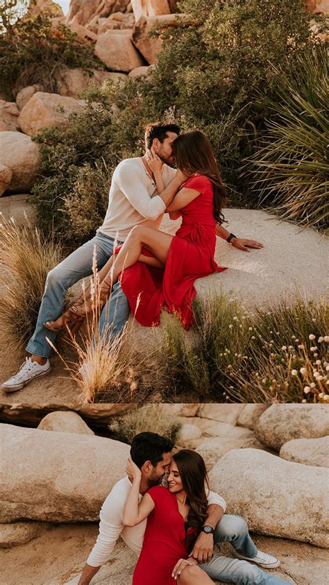 Joshua Tree Engagement Session Engagement Pictures Poses Romantic Photoshoot Couples Photoshoot
