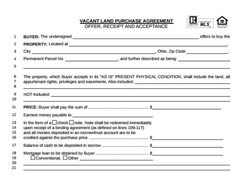 17 Sample Land Purchase Agreement Templates To Download Sample Templates