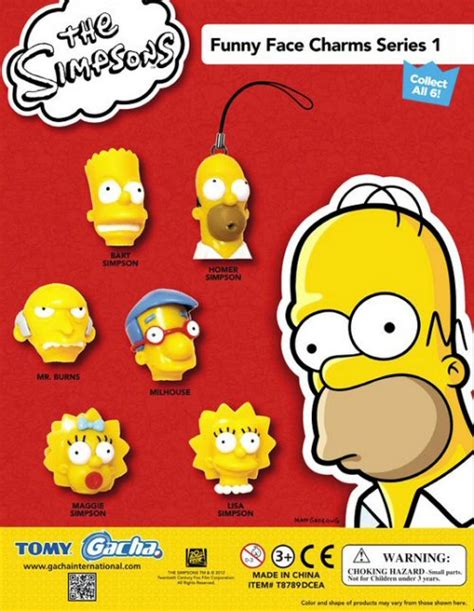 Buy The Simpsons Funny Face Charms Vending Capsules