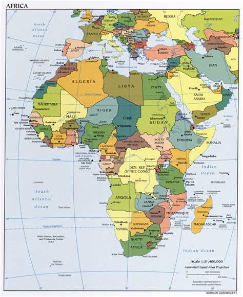 Mapa Político Grande De África Con Las Principales Ciudades Y Capitales 2011 África Mapas