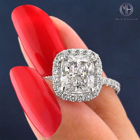 Pin On Cushion Cut Engagement Rings