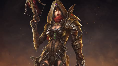 Women Valla Fantasy Art Diablo III Video Games Demon Hunter Diablo HD Wallpapers