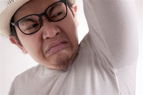Man Having Bad Body Odor Stock Photo Image Of Intolerable 173038530