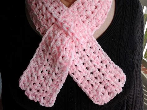 CROCHET PATTERN: Breast Cancer Awareness Ribbon-inspired Scarf W/bonus