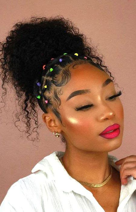 15 cute and fun rubber band hairstyles in 2021 rubber band hairstyles curly hair styles