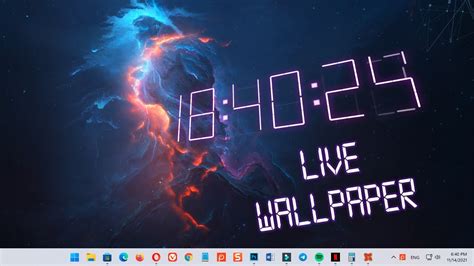 Live Wallpaper With Digital Clock Windows 10 11 YouTube