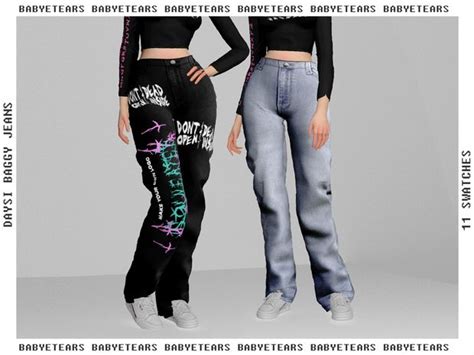 ♡daysi Baggy Jeans♡ Babyetears On Patreon Sims 4 Mods Clothes Sims