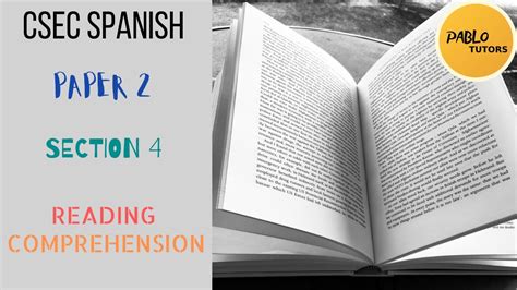 Cxc Csec Spanish Paper Two Section 4 Reading Comprehension Youtube