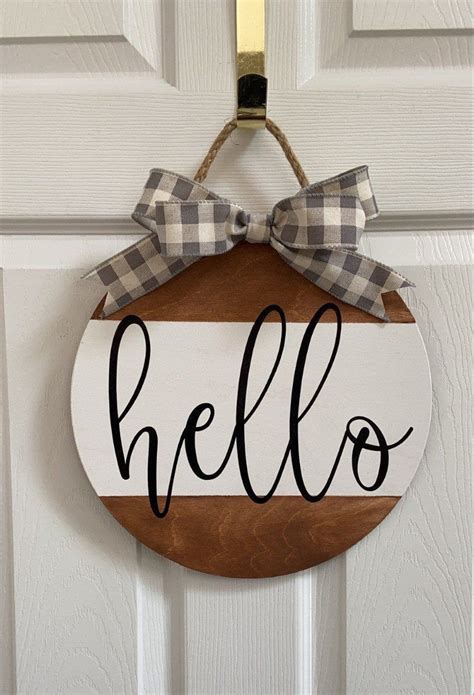 Excited To Share This Item From My Etsy Shop Hello Wooden Door Decor