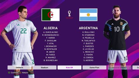 Pes 2020 Fifa World Cup Qatar 2022 Algeria Vs Argentina Group