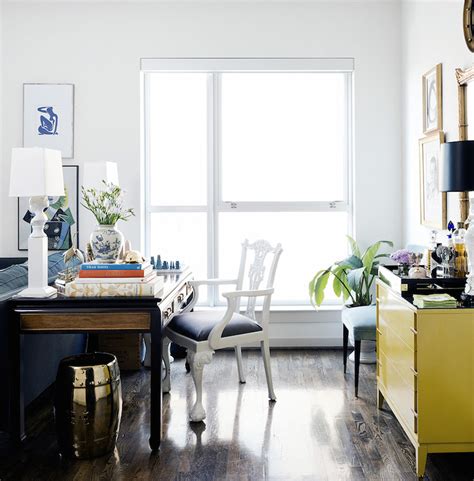 The living room is not only comfortable but in terms of design it must also be attractive. Desk Behind Sofa - Eclectic - living room - Hallie Henley ...