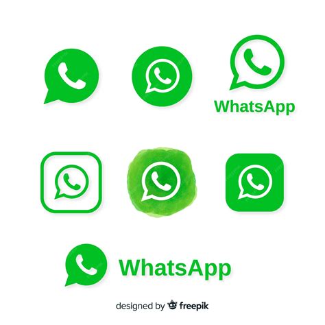 Colección De Iconos De Whatsapp Vector Premium
