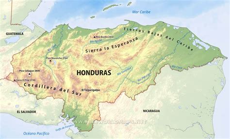 Mapas Geográficos De Honduras
