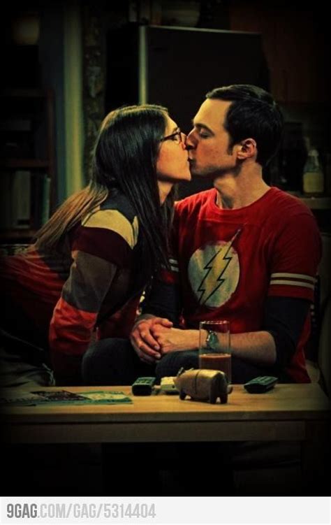 Amy And Sheldon Kiss Big Bang Theory Pinterest