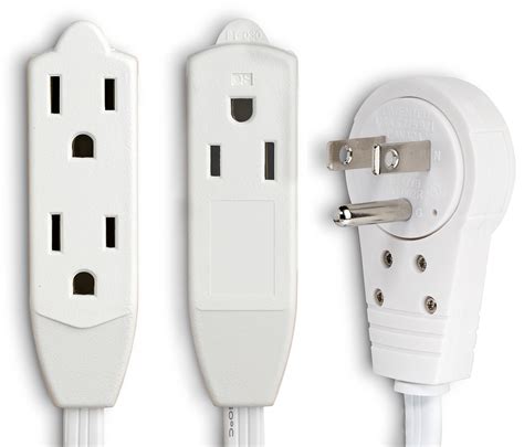 Maximm Cable 3 Ft 360° Rotating Flat Plug Extension Cord/Wire, 16 AWG