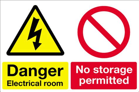 Danger Electrical Room No Storage Permitted Sign Signs 2 Safety