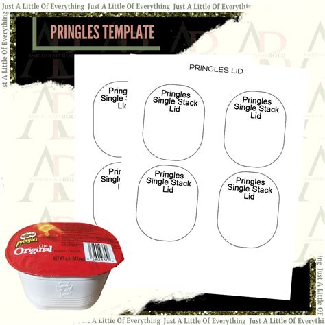 Pringles Single Lid Template Diy Party Favors Png Party Favors Etsy