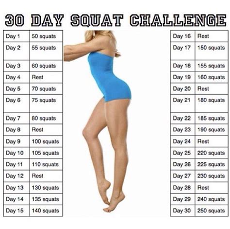 Squats Fitness Motivation Squat Challenge Day Squat Challenge
