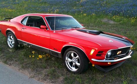 Red 1970 Mach 1 Mustang Fastback 1970 Mustang Mach 1 Mustang