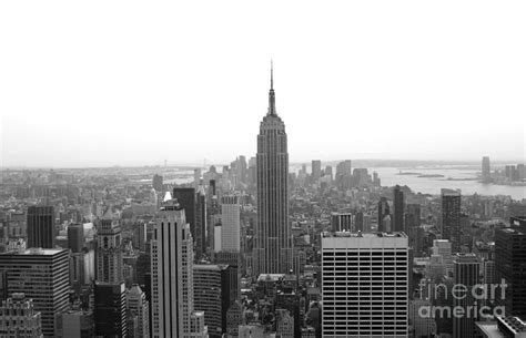 Empire State Building In Black And White Photograph By