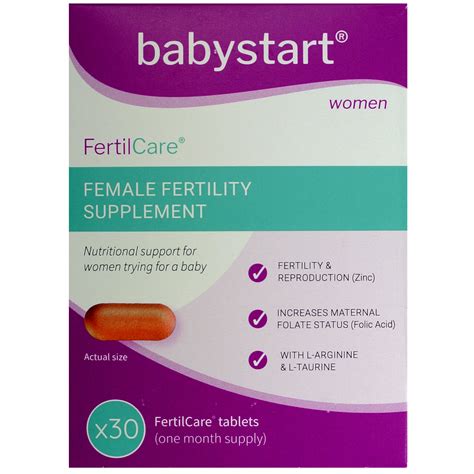 Babystart Fertilcare Female Fertility Supplement Tablets Pack Home