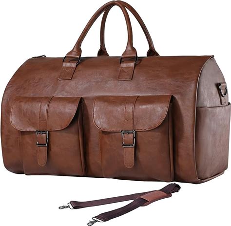 Seyfocnia Convertible Travel Garment Bag Carry On Garment Duffel Bag For Men Women 2 In 1