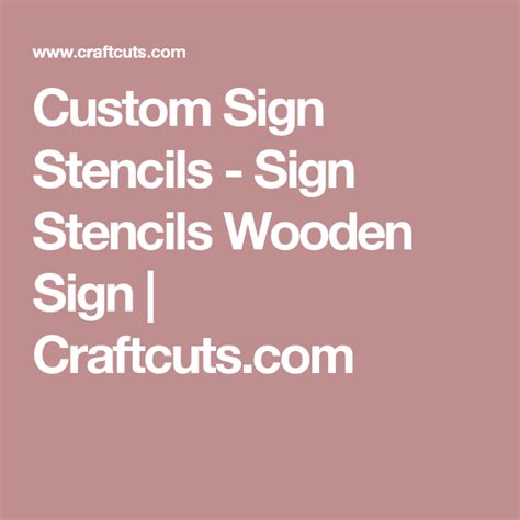 Custom Sign Stencils Sign Stencils Wooden Sign