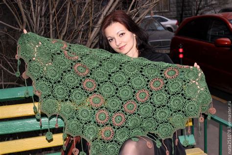 шаль платок Зеленый лес купить в интернет магазине на Ярмарке