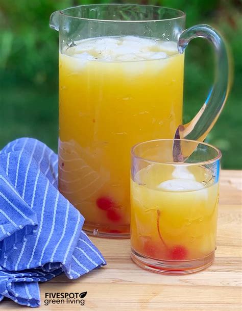 Tropical Mocktail Punch Recipe Five Spot Green Living