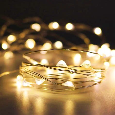 16 Foot 50 Warm White Led Fairy Lights With Aa Battery Pack