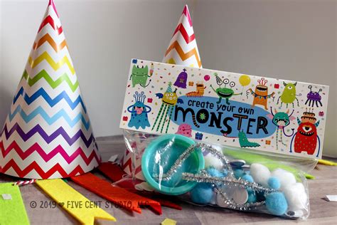 Birthday Party Create And Make Your Own Monster Favor Bag