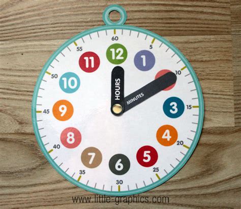 Little Graphics Free Printable Clock Clock For Kids