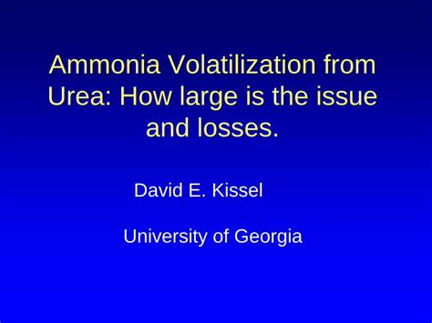 Pdf Ammonia Volatilization From Urea How Large Is The Nue Okstate Hot Sex Picture